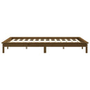 vidaXL mézbarna tömör fenyőfa ágykeret 135 x 190 cm (Double)