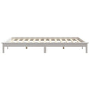 vidaXL fehér tömör fenyőfa ágy matrac nélkül 140x190 cm