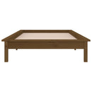 vidaXL mézbarna tömör fa ágykeret LED világítással 100 x 200 cm