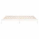 vidaXL fehér tömör fa ágykeret LED-világítással 120 x 200 cm