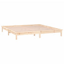 vidaXL King Size tömör fa LED-es ágykeret 150 x 200 cm