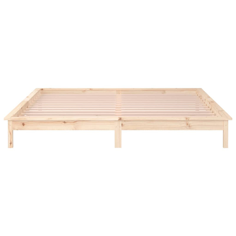 vidaXL tömör fa ágykeret LED-ekkel 180x200 cm (Super King)
