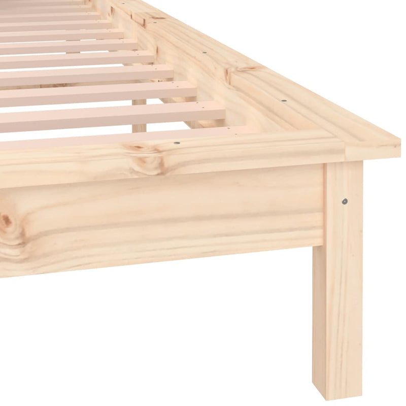 vidaXL tömör fa ágykeret LED-ekkel 180x200 cm (Super King)