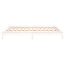 vidaXL fehér tömör fa ágykeret LED-világítással 200 x 200 cm