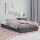 vidaXL szürke tömör fa ágykeret 75 x 190 cm (Small Single)