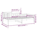 vidaXL fehér tömör fenyőfa kanapéágy matrac nélkül 80 x 200 cm