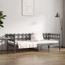 vidaXL szürke tömör fenyőfa kanapéágy 90 x 200 cm