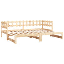 vidaXL tömör fenyőfa kihúzható kanapéágy 2 x (90 x 200) cm