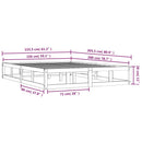 vidaXL tömör fa ágykeret 150 x 200 cm (King Size)