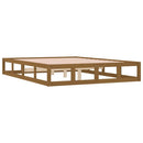 vidaXL mézbarna tömör fa ágykeret 150x200 cm (King Size)