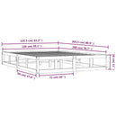 vidaXL mézbarna tömör fa ágykeret 150x200 cm (King Size)