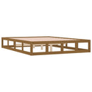 vidaXL mézbarna tömör fa ágykeret 120 x 190 cm (Small Double)