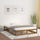 vidaXL mézbarna tömör fa ágykeret 120 x 190 cm (Small Double)