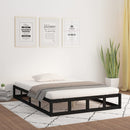 vidaXL fekete tömör fa ágykeret 120 x 190 cm (Small Double)