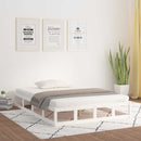 vidaXL fehér tömör fa ágykeret 135 x 190 cm (Double)