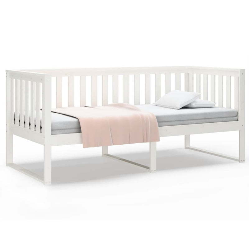 vidaXL fehér tömör fenyőfa kanapéágy matrac nélkül 90 x 200 cm