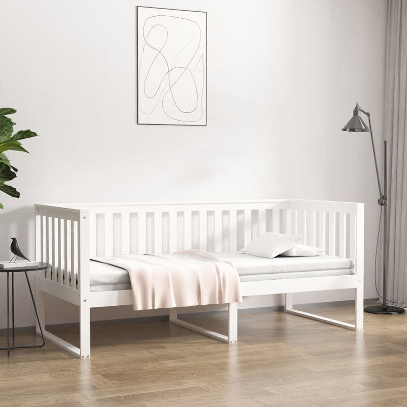vidaXL fehér tömör fenyőfa kanapéágy matrac nélkül 90 x 200 cm