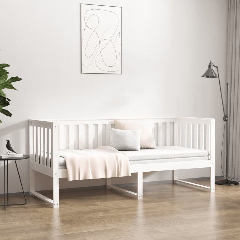 vidaXL fehér tömör fenyőfa kanapéágy matrac nélkül 80 x 200 cm