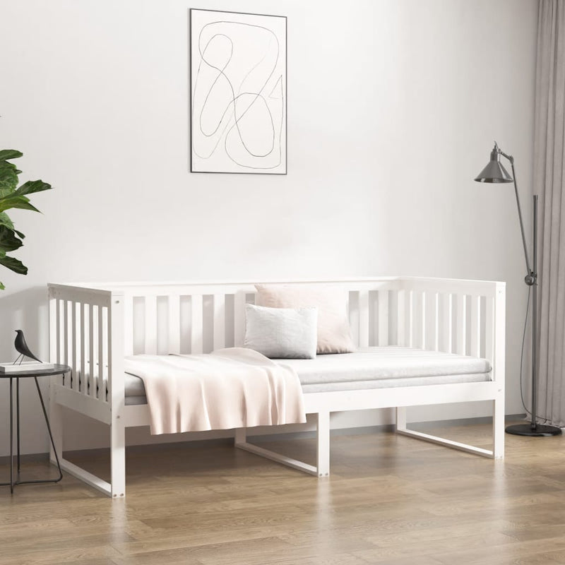 vidaXL fehér tömör fenyőfa kanapéágy matrac nélkül 90 x 190 cm