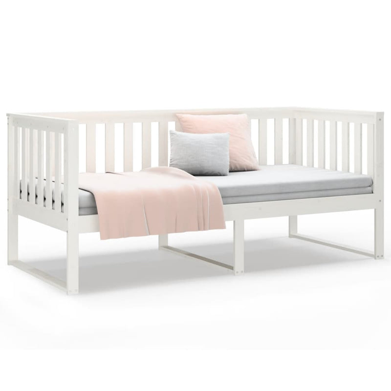 vidaXL fehér tömör fenyőfa kanapéágy matrac nélkül 90 x 190 cm