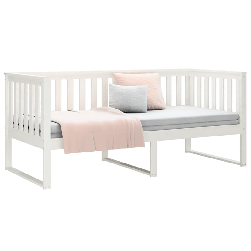 vidaXL fehér tömör fenyőfa kanapéágy matrac nélkül 90 x 190 cm