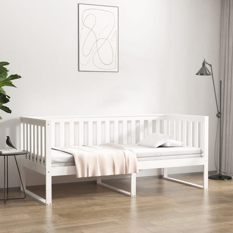 vidaXL fehér tömör fenyőfa kanapéágy matrac nélkül 90 x 190 cm
