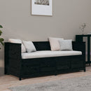 vidaXL fekete tömör fenyőfa kanapéágy 90 x 190 cm