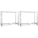 vidaXL 2 db ezüstszínű 2 szintes acél gumiabroncstartó 110x40x110 cm