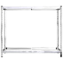 vidaXL 2 db ezüstszínű 2 szintes acél gumiabroncstartó 110x40x110 cm