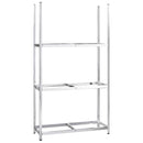 vidaXL 2 db ezüstszínű 3-rétegű acél gumiabroncstartó 110x40x200 cm