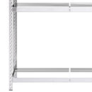 vidaXL 2 db ezüstszínű 3-rétegű acél gumiabroncstartó 110x40x200 cm