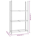 vidaXL 2 db ezüstszínű 3-rétegű acél gumiabroncstartó 110x40x200 cm