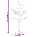 vidaXL fehér LED-es nyírfa 48 meleg fehér LED-del 120 cm