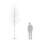 vidaXL fehér LED-es nyírfa 672 meleg fehér LED-del 400 cm