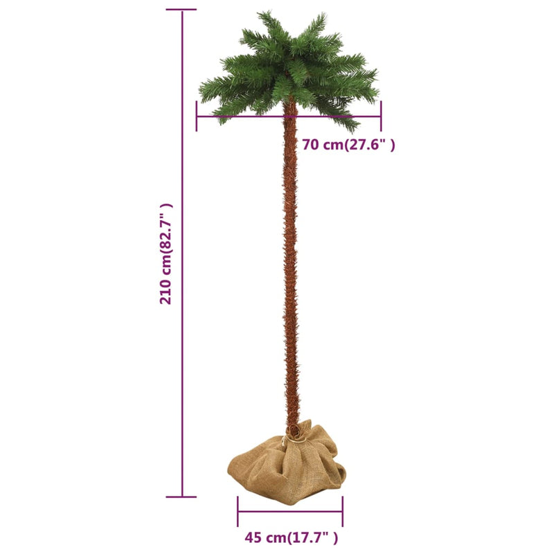 vidaXL karácsonyfa LED-ekkel 210 cm