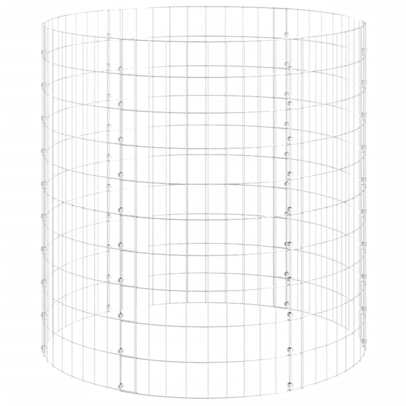 vidaXL horganyzott acél kerti komposztáló Ø100 x 100 cm