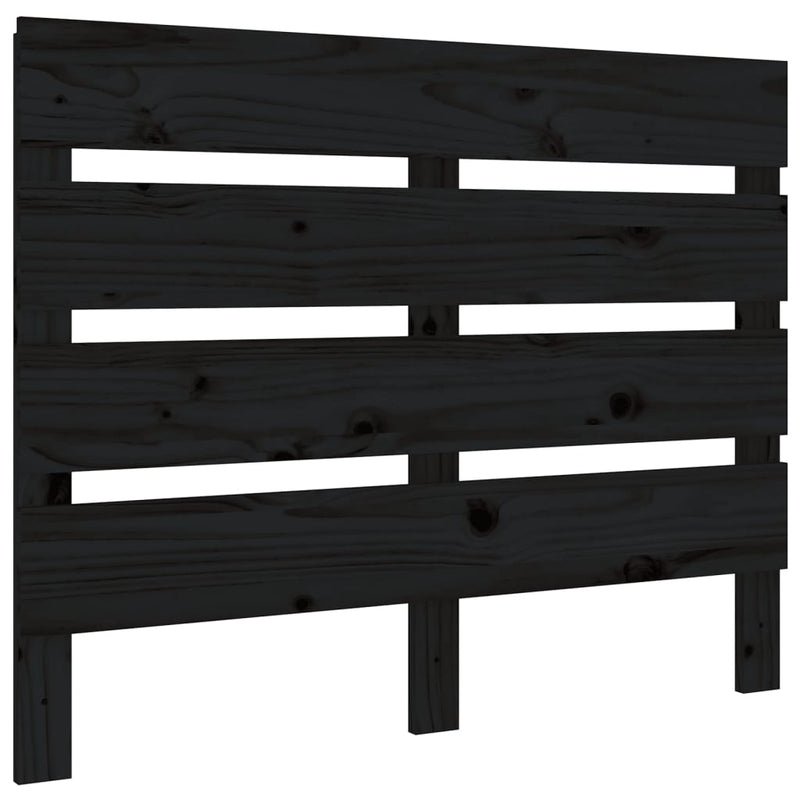 vidaXL fekete tömör fenyőfa fejtámla 75 x 3 x 80 cm