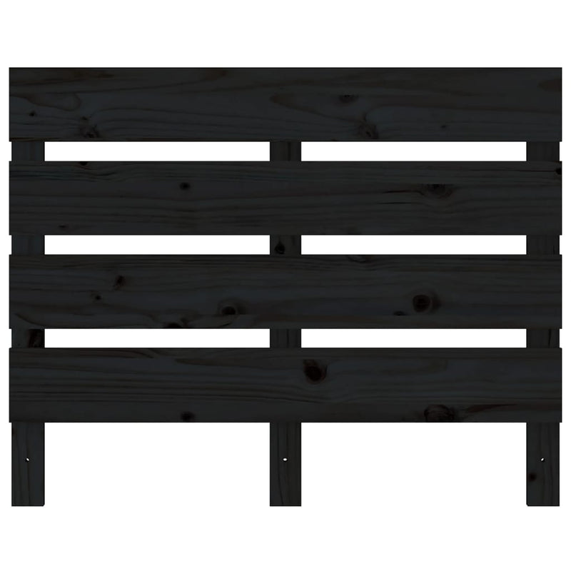 vidaXL fekete tömör fenyőfa fejtámla 75 x 3 x 80 cm