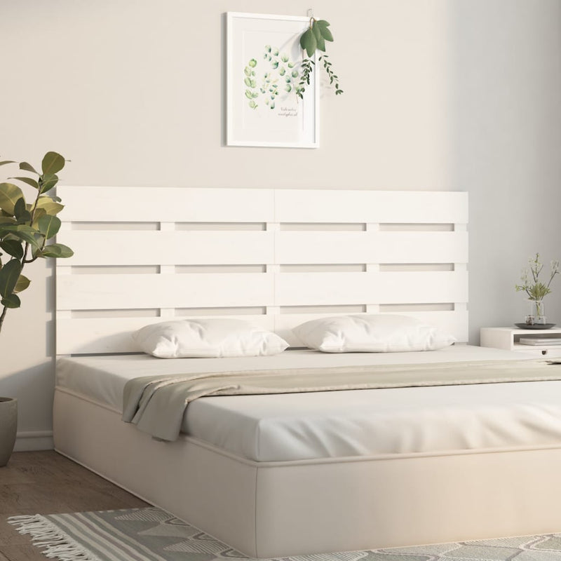 vidaXL fehér tömör fenyőfa fejtámla 135 x 3 x 80 cm