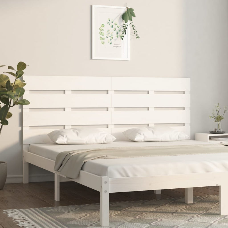 vidaXL fehér tömör fenyőfa fejtámla 135 x 3 x 80 cm
