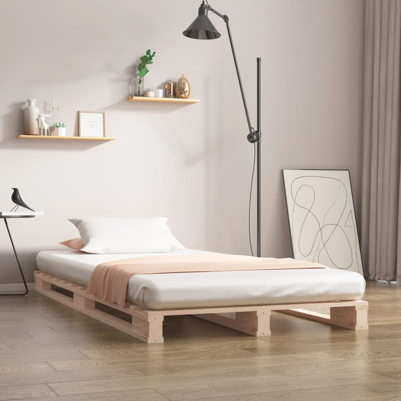 vidaXL tömör fenyőfa raklapágy 100 x 200 cm