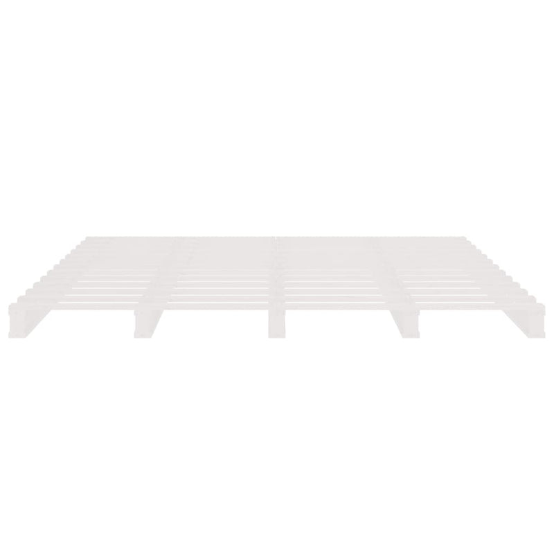 vidaXL fehér tömör fenyőfa raklapágy 200 x 200 cm