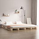 vidaXL tömör fenyőfa raklapágy 120 x 190 cm (Small Double)