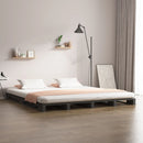 vidaXL szürke tömör fenyőfa raklapágy 120 x 190 cm (Small Double)