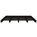 vidaXL fekete tömör fenyőfa raklapágy 120 x 190 cm (Small Double)