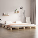 vidaXL tömör fenyőfa raklapágy 135 x 190 cm (Double)