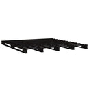 vidaXL fekete tömör fenyőfa raklapágy 135 x 190 cm (Double)