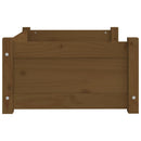 vidaXL mézbarna tömör fenyőfa kutyaágy 65,5x50,5x28 cm