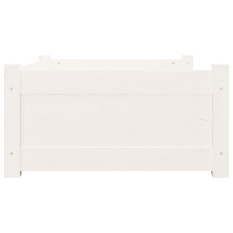 vidaXL fehér tömör fenyőfa kutyaágy 75,5x55,5x28 cm