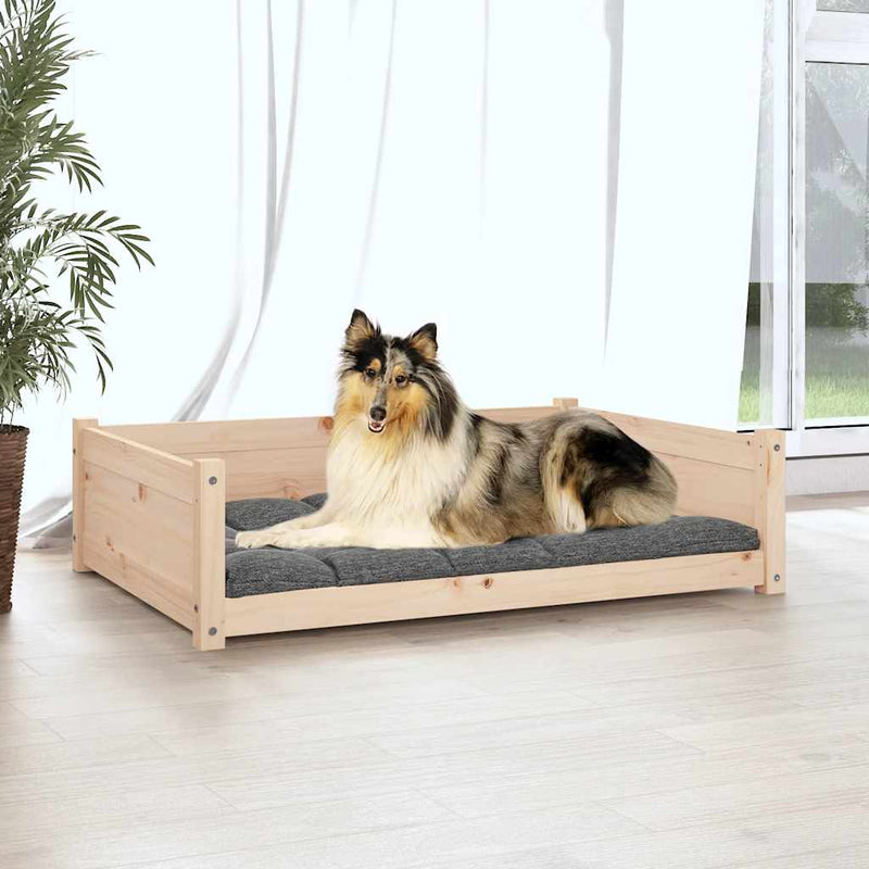 vidaXL tömör fenyőfa kutyaágy 95,5x65,5x28 cm